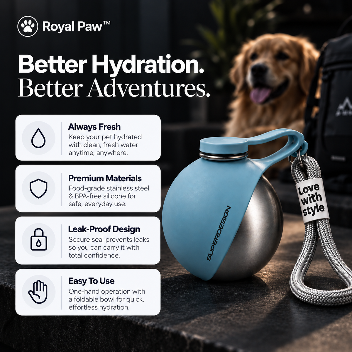 Portable Pet Water Bottle
